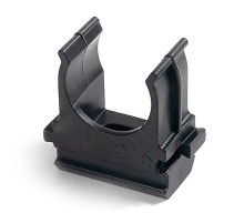 Крепёж-клипса для труб черная д16 (10шт/1000шт уп/кор) Строитель  PR13.0450  Промрукав