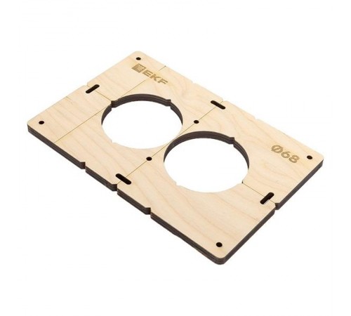 Шаблон для подрозетников c 2 отв. диам. 68 мм EKF Expert  sh-d68-2  EKF