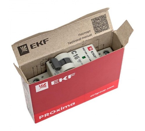 Выключатель автоматический дифференциального тока АВДТ-63М 1п+N 16А C 30мА тип AС (1 мод) PROxima (электронный,)  DA63M-16-30  EKF