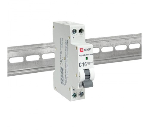 Выключатель автоматический дифференциального тока АВДТ-63М 1п+N 16А C 30мА тип AС (1 мод) PROxima (электронный,)  DA63M-16-30  EKF