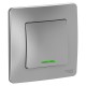 Blanca Алюминий С/У Переключатель 1-клавишный с подсветкой, 10А, 250B  BLNVS010613  SE