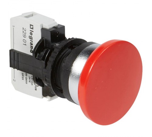 Кнопка с грибовидной головкой  40 - Osmoz - в сборе - IP 66 - красный  023716  Legrand