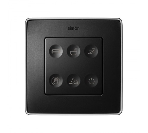 Сенсорный 6-кл выключатель с тематической маркировкой Т1, графит  8000663-038  Simon
