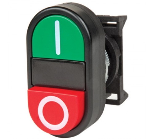 Кнопка двойная выпуклая с линзой для подсветки  ABFL  DKC