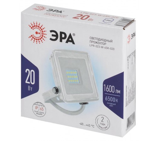 Прожектор светодиодный уличный LPR-023-W-65K-020 20Вт 6500K 1600Лм белый  Б0054640  ЭРА