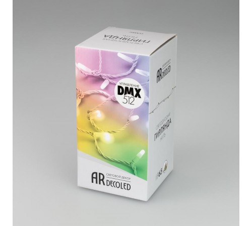 Светодиодная гирлянда ARD-STRING-CLASSIC-10000-WHITE-95LED-MILK-LIVE RGBW-DMX (24V, 10W) (Ardecoled, IP65)  031749  Arlight