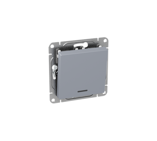 Механизм выключателя, одноклавишный, с подсветкой, алюминий Эпика EKF  UP1-SWA-14  EKF