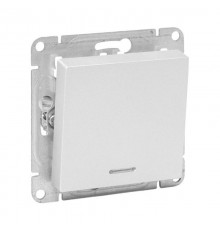 Механизм выключателя, одноклавишный, с подсветкой, алюминий Эпика EKF  UP1-SWA-14  EKF