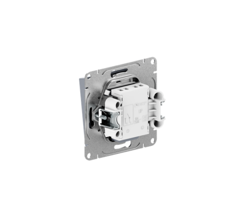 Механизм выключателя, одноклавишный, с подсветкой, алюминий Эпика EKF  UP1-SWA-14  EKF