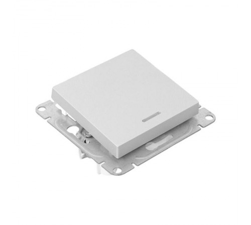 Механизм выключателя, одноклавишный, с подсветкой, алюминий Эпика EKF  UP1-SWA-14  EKF