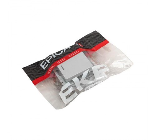 Механизм выключателя, одноклавишный, с подсветкой, алюминий Эпика EKF  UP1-SWA-14  EKF