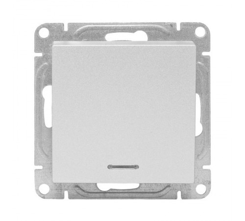 Механизм выключателя, одноклавишный, с подсветкой, алюминий Эпика EKF  UP1-SWA-14  EKF