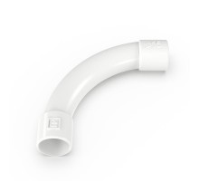 Соединитель угловой белый d16 мм (5шт/600шт уп/кор)  PR13.0461  Промрукав