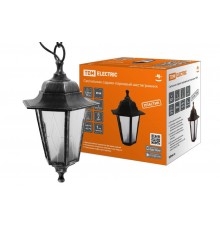 Светильник садово-парковый НСУ 06-60-001 шестигранник, подвес, пластик, расс.пластик, серебро  SQ0330-0793  TDM