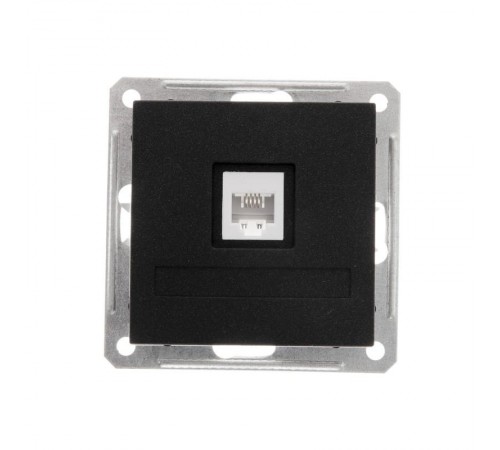 W59 Черный бархат Розетка телефонная 1-ая RJ11  RSI-152T-6-86  SE