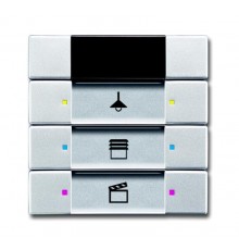 6129/01-83-500 Сенсор управления с ИК-приемником, 3/6-кл., серебристый алюминий  6135-0-0158  2CKA006135A0158  ABB