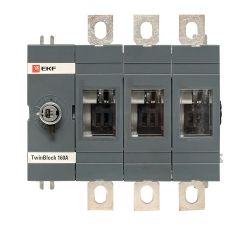 Рубильник 160A 3P без рукоятки управления TwinBlock  tb-s-160-3p  EKF