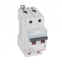 Выключатель автоматический двухполюсный DX3 6000 13А C 10кА  407799  Legrand