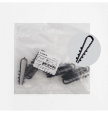 Дюбель-хомут для круглого кабеля (5-10мм), нейлон, черный, (DIY упаковка 10шт.)  39338  STEKKER