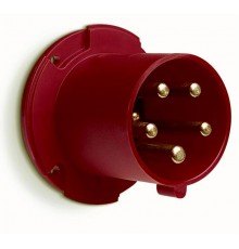 Вилка панельная с прямым фланцем 463BU6 63A, 3P+N+E, IP44, 6ч  2CMA167234R1000  ABB