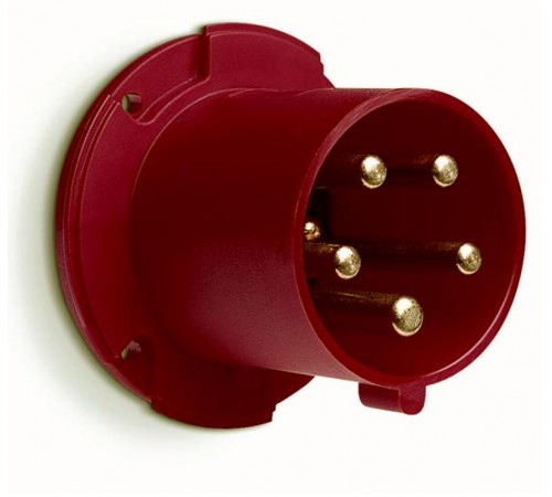 Вилка панельная с прямым фланцем 463BU6 63A, 3P+N+E, IP44, 6ч  2CMA167234R1000  ABB