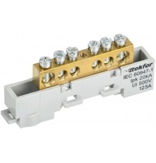 TEKFOR Шина L "фаза" неизолированная на универсальном держателе 6х9-6-Ср  TF-NN10-06-DL-K03  IEK