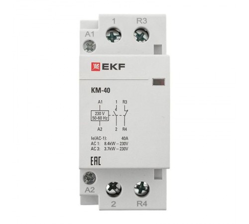 Контактор модульный КМ 40А NО+NC (2 мод.) EKF PROxima  km-2-40-11  EKF