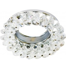 Светильник точечный встраиваемый под лампу CD4141 MR16 50W G5.3 прозрачный, хром (без лампы)  19286  FERON