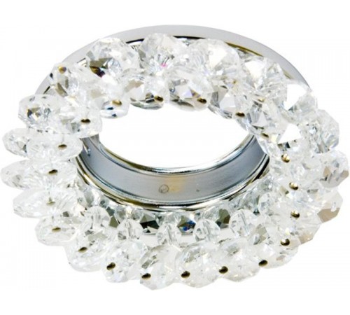 Светильник точечный встраиваемый под лампу CD4141 MR16 50W G5.3 прозрачный, хром (без лампы)  19286  FERON