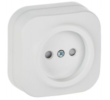 GLORY Розетка без з/к с з/ш о/у 10А РСш20-2-ХБм белый матовый  ERH13-K01M-10  IEK