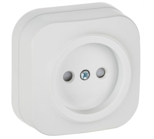 GLORY Розетка без з/к с з/ш о/у 10А РСш20-2-ХБм белый матовый  ERH13-K01M-10  IEK