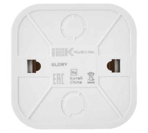 GLORY Розетка без з/к с з/ш о/у 10А РСш20-2-ХБм белый матовый  ERH13-K01M-10  IEK