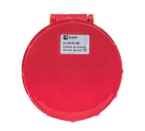 Розетка переносная 235 3Р+РЕ+N 63А 380В IP67 EKF PROxima  ps-235-63-380  EKF