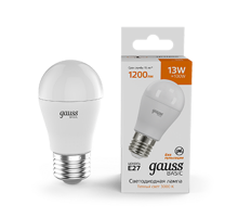 Лампа светодиодная   Basic Шар 13W 1200lm 3000K E27 LED 1/10/100  10502132  Gauss