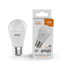 Лампа светодиодная   Basic Шар 13W 1200lm 3000K E27 LED 1/10/100  10502132  Gauss