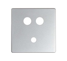 Simon 82 Накладка для коннектора мини-джек + 2RCA, S82, S82N, алюминий  8201092-033  Simon