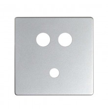 Simon 82 Накладка для коннектора мини-джек + 2RCA, S82, S82N, алюминий  8201092-033  Simon