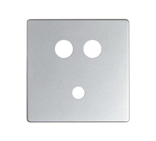 Simon 82 Накладка для коннектора мини-джек + 2RCA, S82, S82N, алюминий  8201092-033  Simon