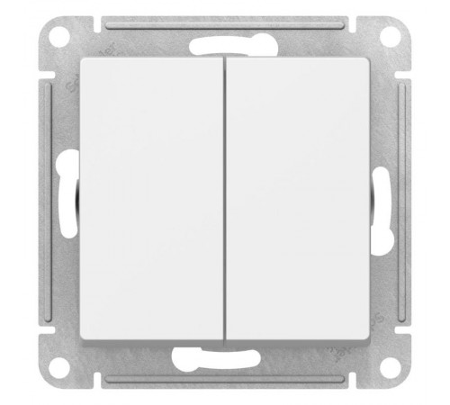 AtlasDesign Лотос Переключатель 2-клавишный, сх.6/2, 10АХ, механизм  ATN001365  SE