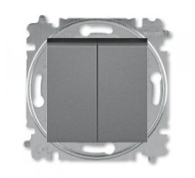 ABB Levit Сталь / дымчатый чёрный Выключатель 2-кл.  3559H-A05445 69W  2CHH590545A6069  ABB