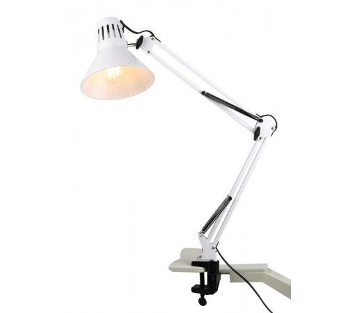 Светильник настольный струбцина  N-121 40Вт ЛН/КЛЛ Е27 белый  C0041455  ЭРА