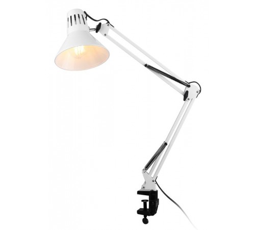 Светильник настольный струбцина  N-121 40Вт ЛН/КЛЛ Е27 белый  C0041455  ЭРА