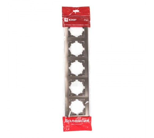 Валенсия Рамка 5-местная графит  EWM-G-305-60  EKF