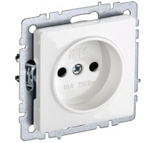 BRITE Розетка без заземления со шторками 10А РСш10-2-БрБ белый  BR-R13-10-K01  IEK
