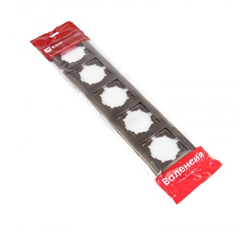 Валенсия Рамка 5-местная графит  EWM-G-305-60  EKF