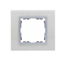 Simon 82 Рамка декоративная, 1 пост, S82 Nature, Металл, матовая сталь-алюминий  82917-34  Simon