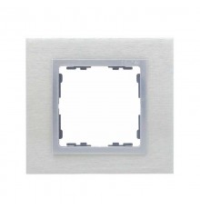 Simon 82 Рамка декоративная, 1 пост, S82 Nature, Металл, матовая сталь-алюминий  82917-34  Simon