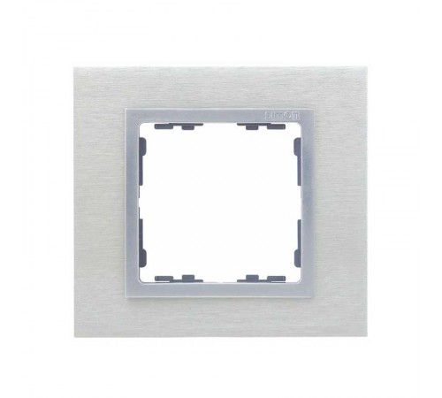 Simon 82 Рамка декоративная, 1 пост, S82 Nature, Металл, матовая сталь-алюминий  82917-34  Simon