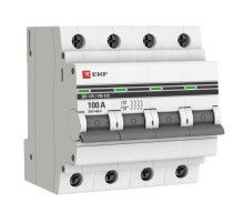 Выключатель нагрузки модульный ВН-125, 4P 100А EKF PROxima  SL125-4-100-pro  EKF (замена - S1254125)