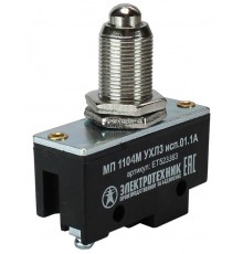 МП 1104М УХЛ3 исп.01.1А, 2-х пол., 10А, 660В, 1з+1р, IP00, толкатель сферический, фронтальный гайками, микровыключатель  ET523363  Электротехник